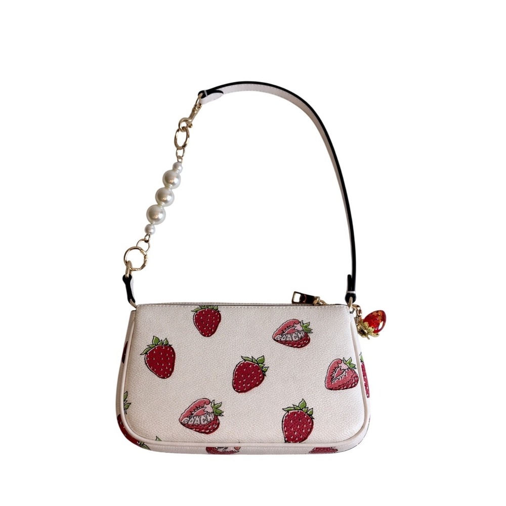 Coach Coach Carmen Mini Crossbody Bag w Strawberry Print‎ Detachable Charm Y2K - Picture 4 of 7